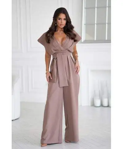 Tuta elegante - Cammello - Pantaloni palazzo - Gogolfun.it