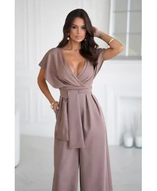 Tuta elegante - Cammello - Pantaloni palazzo - Gogolfun.it
