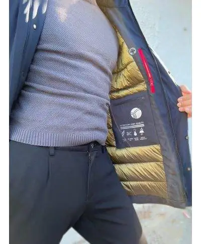 Giubbotto invernale uomo, con cappuccio - Colore Blu - Key jey