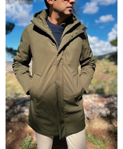 Parka uomo verde militare - Key Jey - Giubbotti uomo online - Gogolfun.it