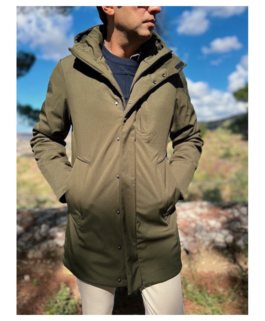 Parka uomo verde militare - Key Jey - Giubbotti uomo online - Gogolfun.it