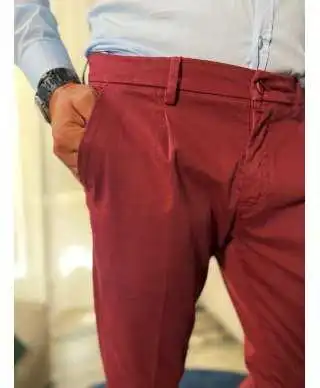 Pantaloni chinos Bordeaux - Paul Miranda - Pantaloni uomo online - Gogolfun.it