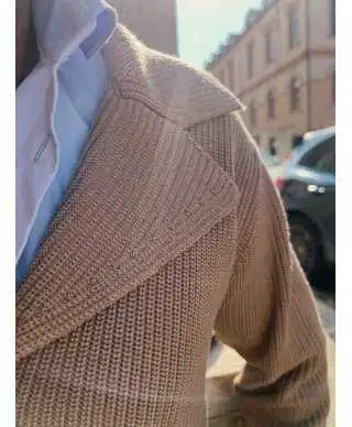 Cardigan uomo cammello con bottoni - KeyJey