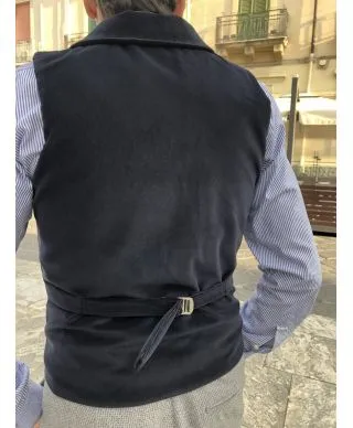 Panciotto uomo - Blue - In velluto a coste - Slim fit