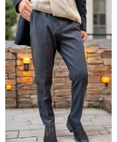 Pantaloni uomo mano lana con coulisse e passanti - Dru - Pantaloni uomo online - Gogolfun.it