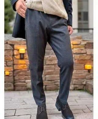 Pantaloni uomo mano lana con coulisse e passanti - Dru - Pantaloni uomo online - Gogolfun.it