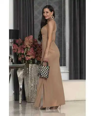 Vestito elegante da cerimonia oro - Loren - Vestiti da cerimonia - Gogolfun.it
