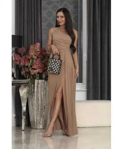 Vestito elegante da cerimonia oro - Loren - Vestiti da cerimonia - Gogolfun.it