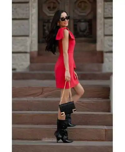 Vestito rosso corto - Riana - Vestiti corti eleganti - Gogolfun.it