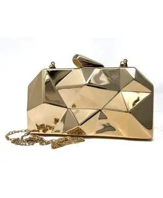 Pochette oro - Borsetta da cerimonia con tracolla