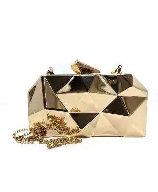 Pochette oro - Borsetta da cerimonia con tracolla
