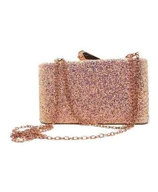 Borsa rosa - Brillantinata - Con tracolla