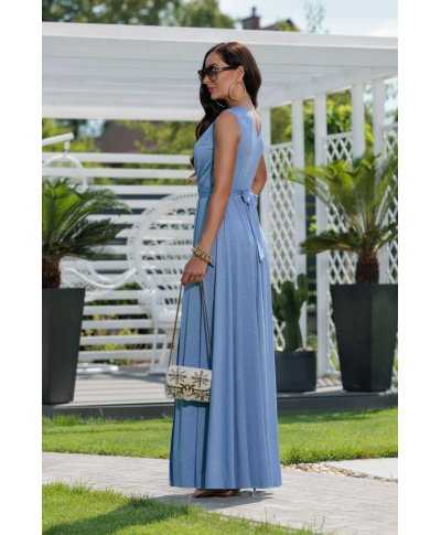 Sukienka maxi SALMA brokat / Sky Blue