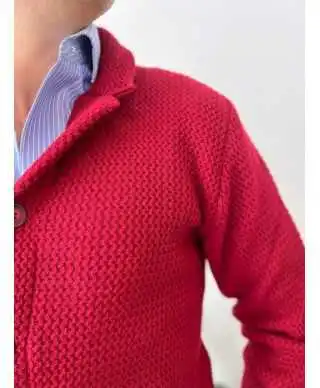 Cardigan uomo con bottoni bordeaux - Many - Cardiag e maglioni uomo online - Gogolfun.it