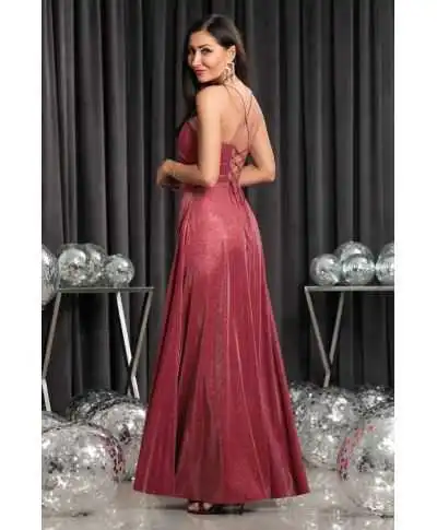 Vestito elegante da cerimonia bordeaux - Vestiti eleganti da cerimonia, diciottesimo e damigelle - Gogoflun.it