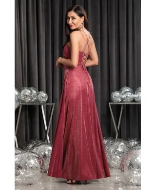 Vestito elegante da cerimonia bordeaux - Vestiti eleganti da cerimonia, diciottesimo e damigelle - Gogoflun.it