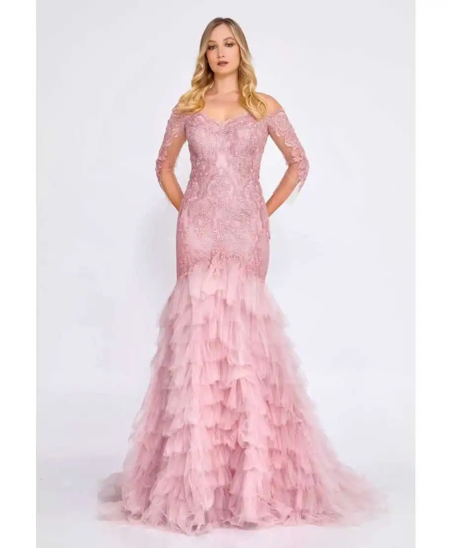 Abito Rosa Cipria per Diciottesimo o cerimonia - Divina - Negozio online affidabile - Gogolfun.it