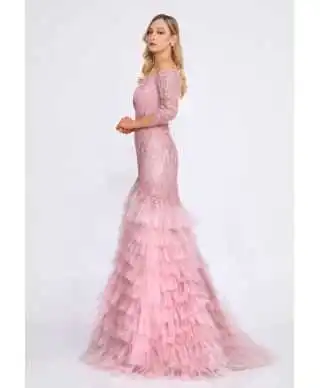 Abito Rosa Cipria per Diciottesimo o cerimonia - Divina - Negozio online affidabile - Gogolfun.it