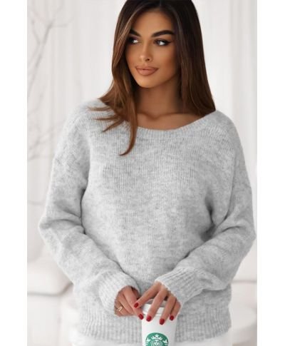 Maglione donna grigio perla con fiochi sulla schiena - Bow - Maglioni particolari - Regali - Gogolfun.it