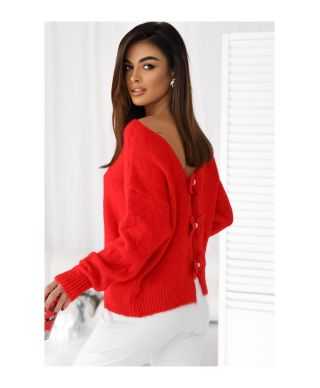 Maglione rosso donna con fiocchi - Bow - Maglioni particolari donna - Gogolfun.it