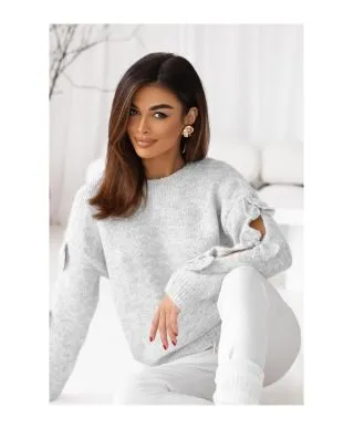 Maglione Grigio perla Donna con Fiocchi - Bow bis - Maglioni particolari - Idee regalo - Gogolfun.it