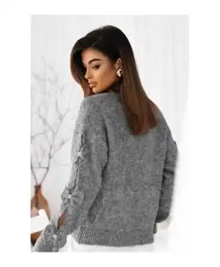 Maglione Grigio Donna con Fiocchi - Bow bis