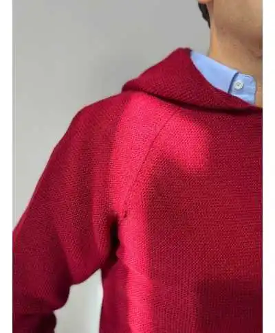 Maglione Uomo Bordeaux con cappuccio - Hide