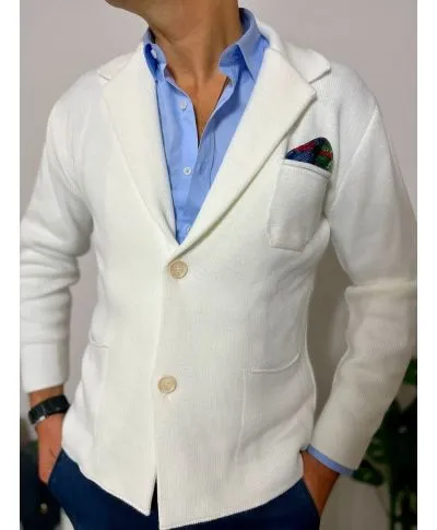 Cardigan Uomo Panna con Bottoni - Luke - Cardigan uomo online - Gogolfun.it