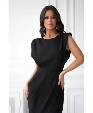 ELEGANCKA SUKIENKA Z PODUSZKAMI NA RAMIONACH