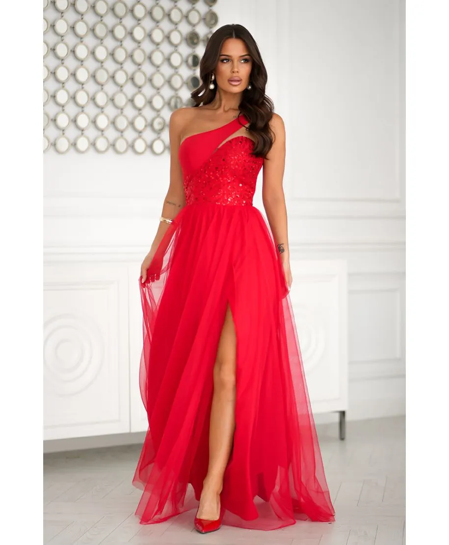 Vestito da Cerimonia Donna Rosso Elegante - Dixie - Vestiti da cerimonia online - Gogolfun.it