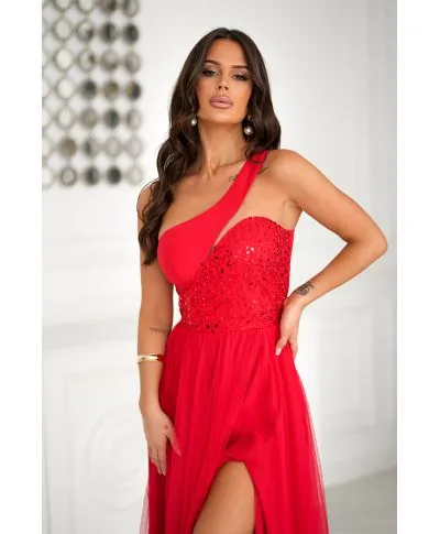 Vestito da Cerimonia Donna Rosso Elegante - Dixie - Vestiti da cerimonia online - Gogolfun.it