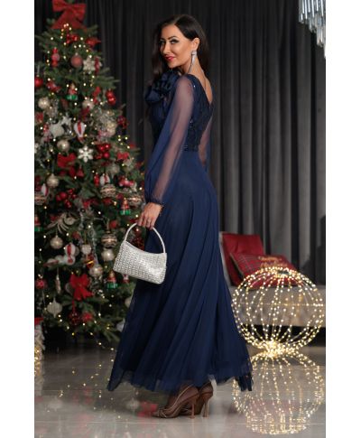 Vestito da cerimonia donna con maniche lunghe - Stella - Vestiti da cerimonia donna online - Gogolfun.it