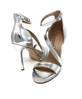 Sandali donna - Eleganti - Argento - Tacco alto
