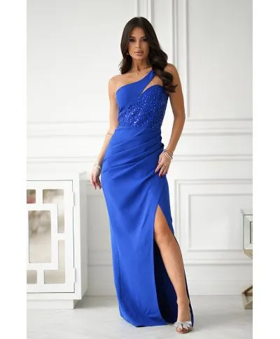 ELEGANCKA SUKIENKA Z CEKINOWYM DEKOLTEM