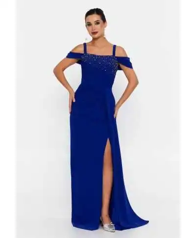 Abito da cerimonia a sirena, blu
