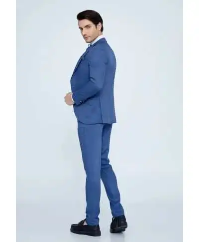 Smoking uomo blu elettrico, con gilet particolare - Modello Re