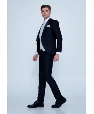 Smoking con gilet damascato, Cerimonia uomo - Modello Principe