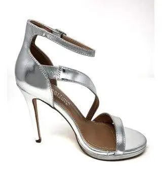 Sandali donna - Eleganti - Argento - Tacco alto