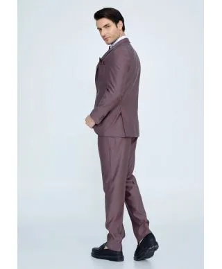 Smoking marrone scuro con panciotto – Eleganza e stile unico, Modello Vassallo