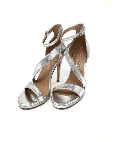 Sandali donna - Eleganti - Argento - Tacco alto