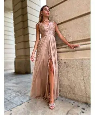 Abito da sera, elegante - Lungo - Azzurro - Sunrise