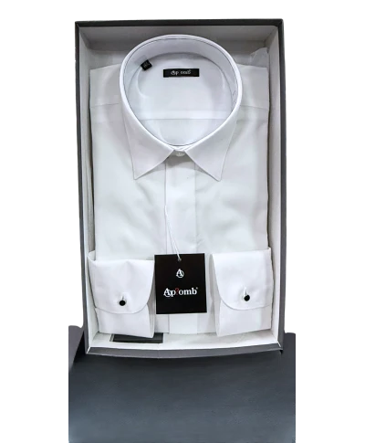 Camicia bianca con doppio polso - Polso Gemelli