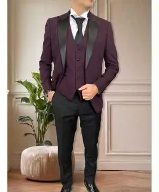 Smoking uomo con gilet bordeaux - Amadeus - Abiti e smoking da sposo, testimone, diciottesimo compleanno - Gogolfun.it