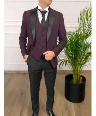Smoking uomo con gilet bordeaux - Amadeus - Abiti e smoking da sposo, testimone, diciottesimo compleanno - Gogolfun.it