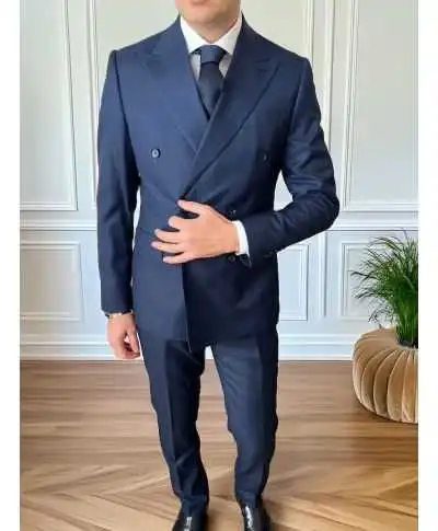 Abito uomo doppiopetto blu - Abiti uomo da cerimonia - Gogolfun.it