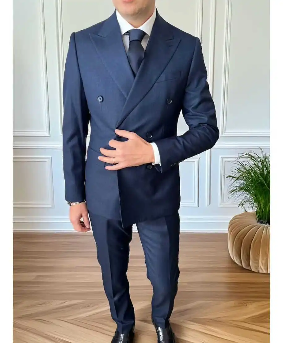 Abito uomo doppiopetto blu - Abiti uomo da cerimonia - Gogolfun.it