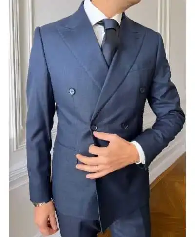 Abito uomo doppiopetto blu - Abiti uomo da cerimonia - Gogolfun.it