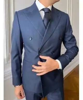 Abito uomo doppiopetto blu - Abiti uomo da cerimonia - Gogolfun.it