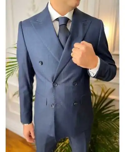 Abito uomo doppiopetto blu - Abiti uomo da cerimonia - Gogolfun.it