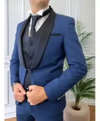 Smoking uomo blu con gilet - Ikaro - Abiti da cerimonia uomo online - Gogolfun.it